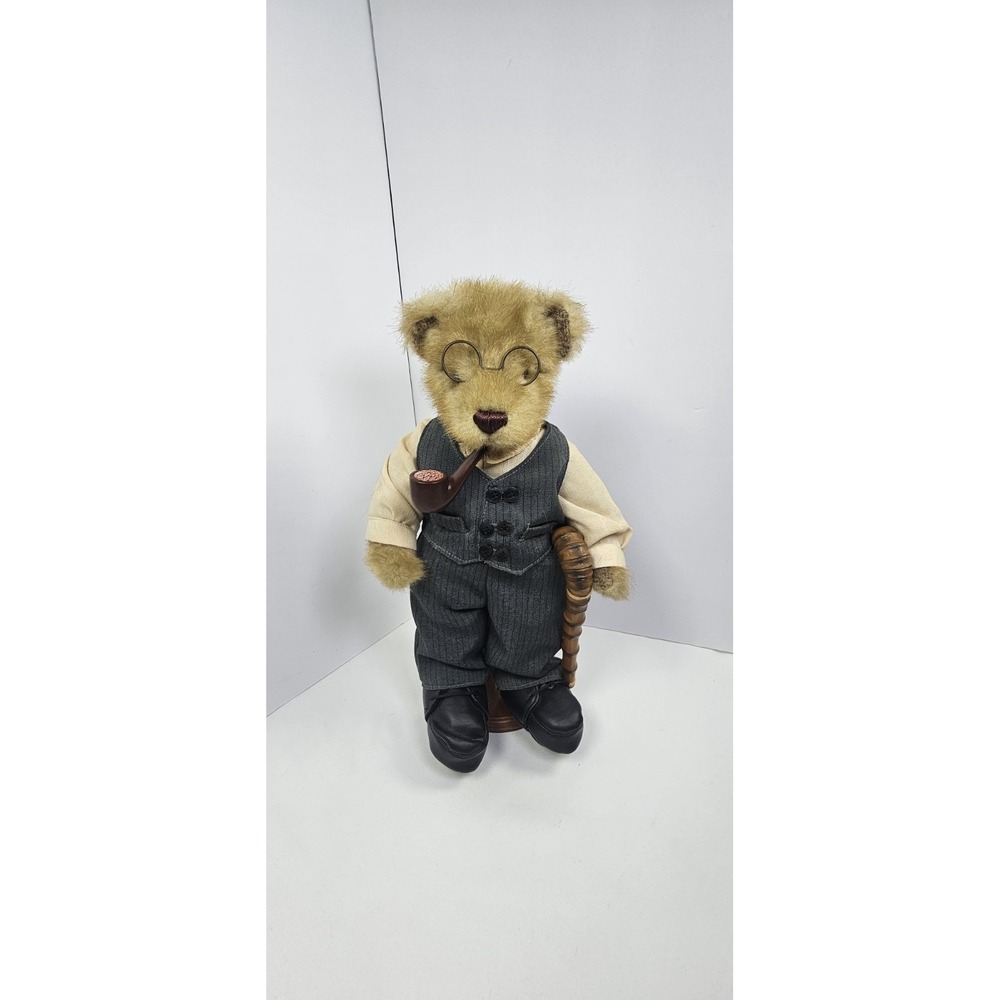 VTG‎ Chadwick Miller Teddy Bear Grandpa Pipe Glasses 13" Figure